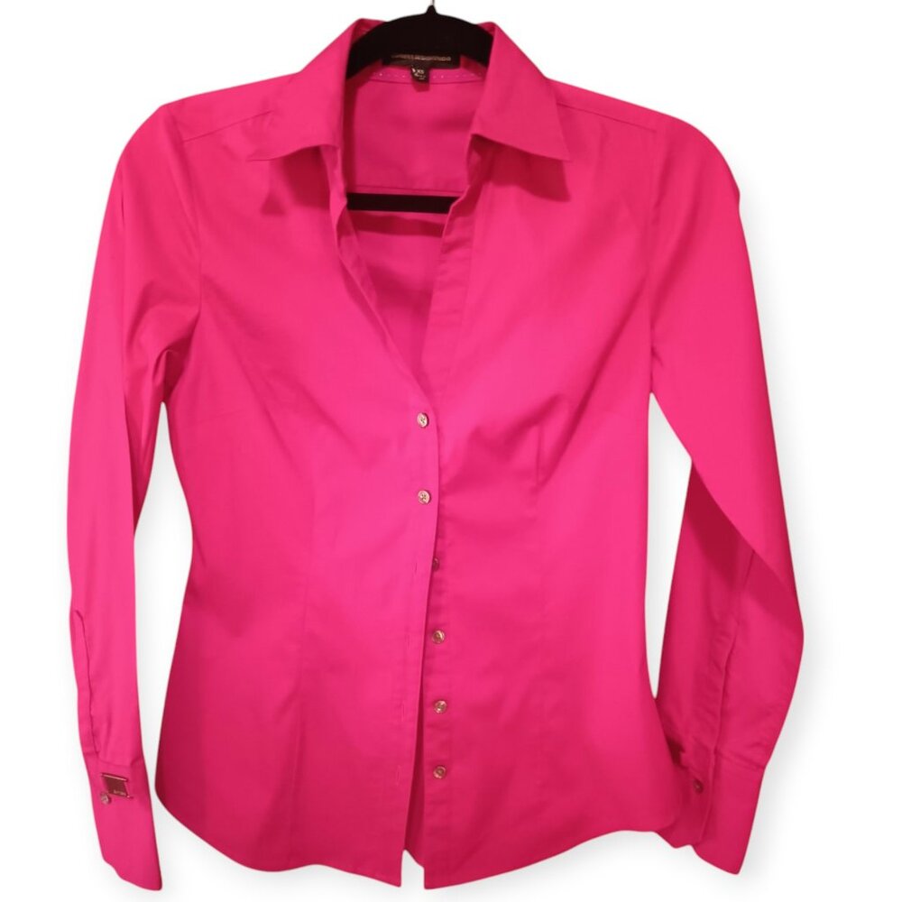 EXPRESS Long-Sleeve Fitted Button Shirt XS - Picture 3 of 8